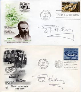 Sir Edmund Hillary autograph