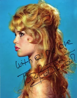 Brigitte Bardot autograph