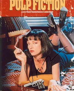 Uma Thurman autograph