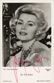Zsa Zsa Gabor autograph