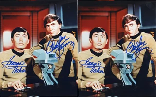 Walter Koenig & George Takei autograph