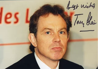Tony Blair autograph