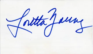 Loretta Young autograph