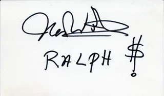 Ned Wertimer autograph