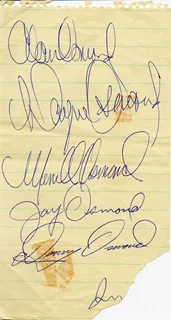 The Osmond Brothers autograph