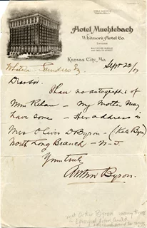 Arthur Byron autograph