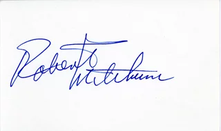 Robert Mitchum autograph