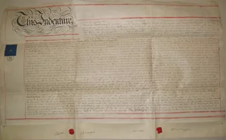 1859 English Indenture autograph