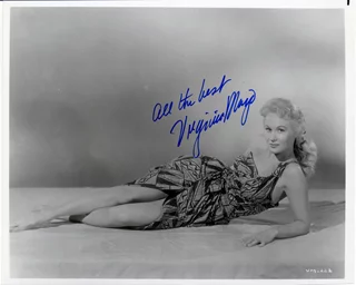 Virginia Mayo autograph