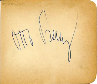 Otto Preminger autograph