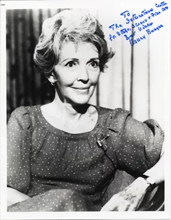 Nancy Reagan autograph