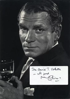 Laurence Olivier autograph
