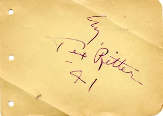 Tex Ritter autograph