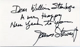 James Stewart autograph