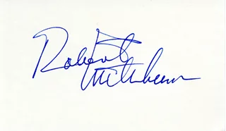 Robert Mitchum autograph