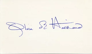 Olivia de Havilland autograph