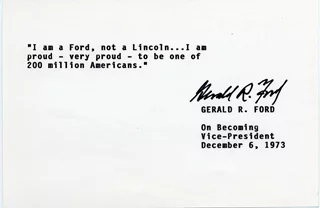 Gerald Ford autograph