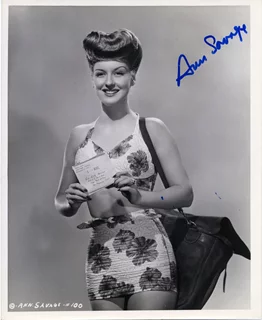 Ann Savage autograph