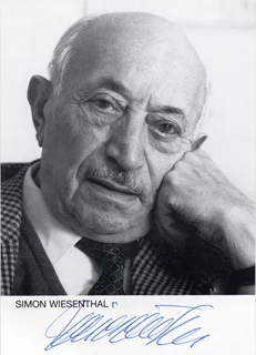 Simon Wiesenthal autograph