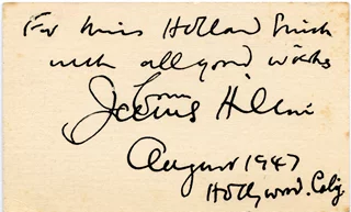 James Hilton autograph