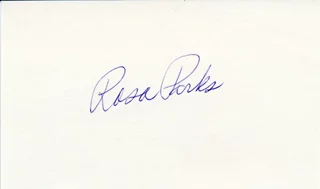 Rosa Parks autograph