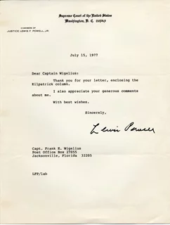 Lewis Powell autograph