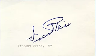Vincent Price autograph