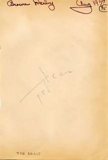 Ted Healy autograph