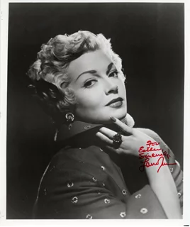 Lana Turner autograph