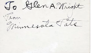 Minnesota Fats autograph