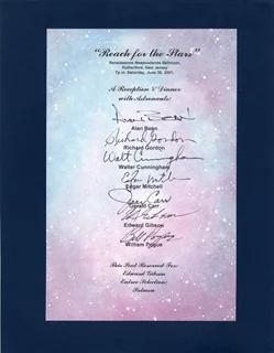 Program Signed By Seven Astronauts autograph