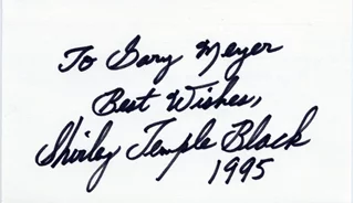 Shirley Temple autograph