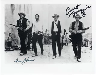 Ben Johnson & Ernest Borgnine autograph