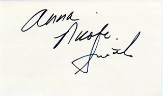 Anna Nicole Smith autograph