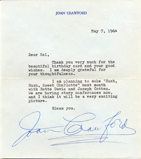 Joan Crawford autograph