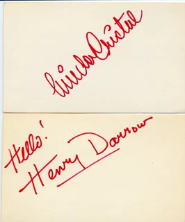 Linda Cristal & Henry Darrow autograph