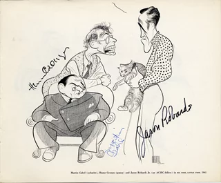 Martin Gabel Hume Cronyn & Jason Robards Jr autograph