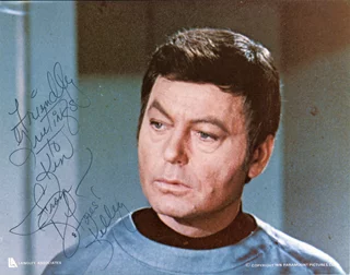 Deforest Kelley autograph