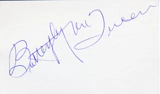 Butterfly McQueen autograph