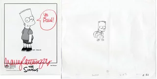 Bart Simpson autograph
