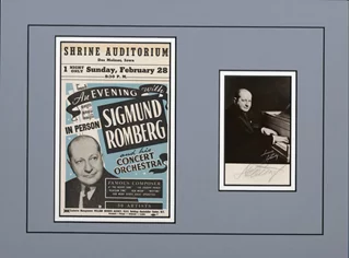 Sigmund Romberg autograph