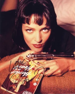 Uma Thurman autograph