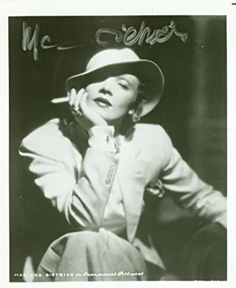 Marlene Dietrich autograph