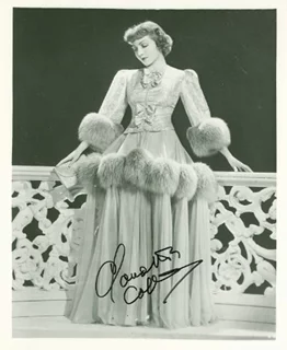 Claudette Colbert autograph