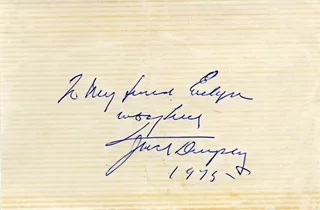 Jack Dempsey autograph