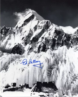 Sir Edmund Hillary autograph