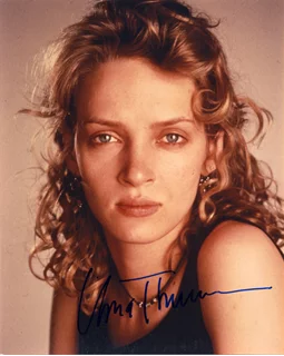 Uma Thurman autograph