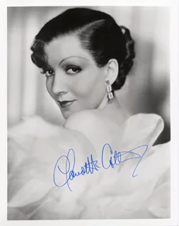 Claudette Colbert autograph