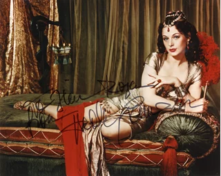 Hedy LaMarr autograph
