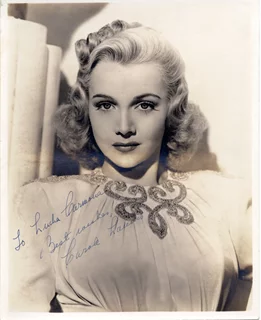 Carole Landis autograph